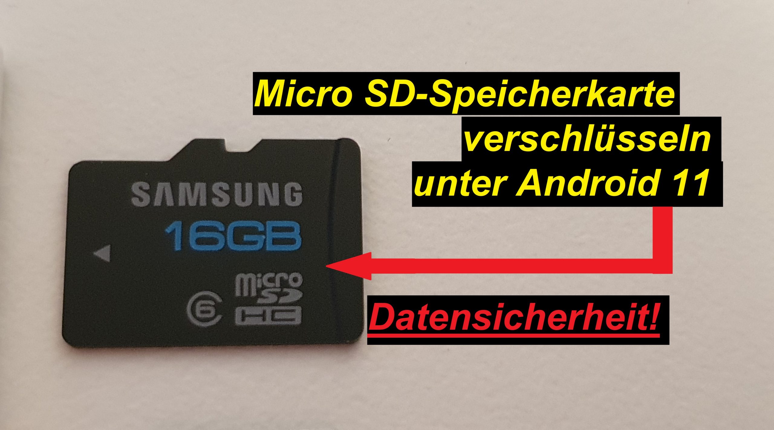 Micro SD Speicherkarte. Android 11 verschlüsseln - Tutorial - SeppelPower