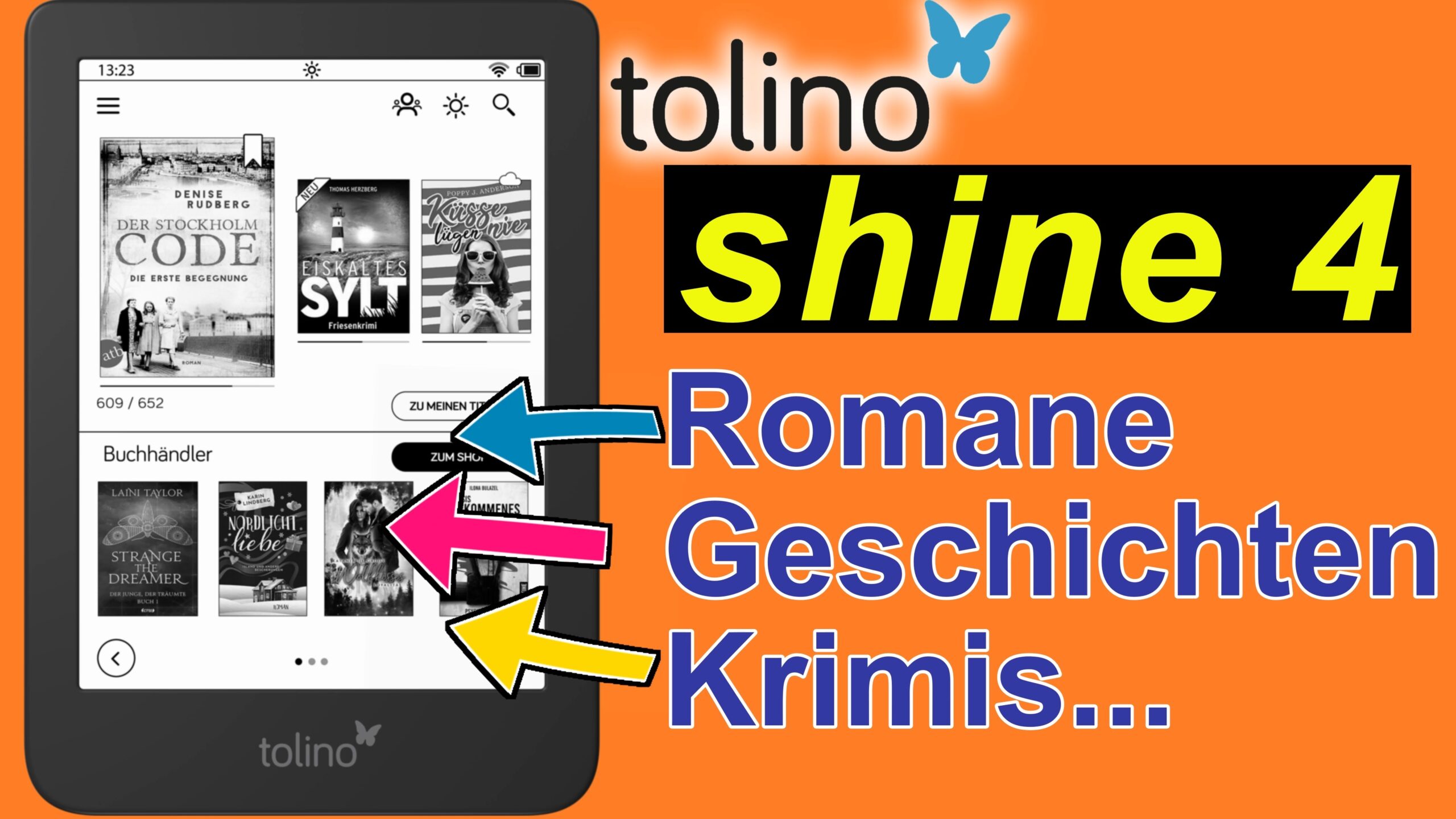 Tolino Shine 4 - ebooks, Romane und Krimis