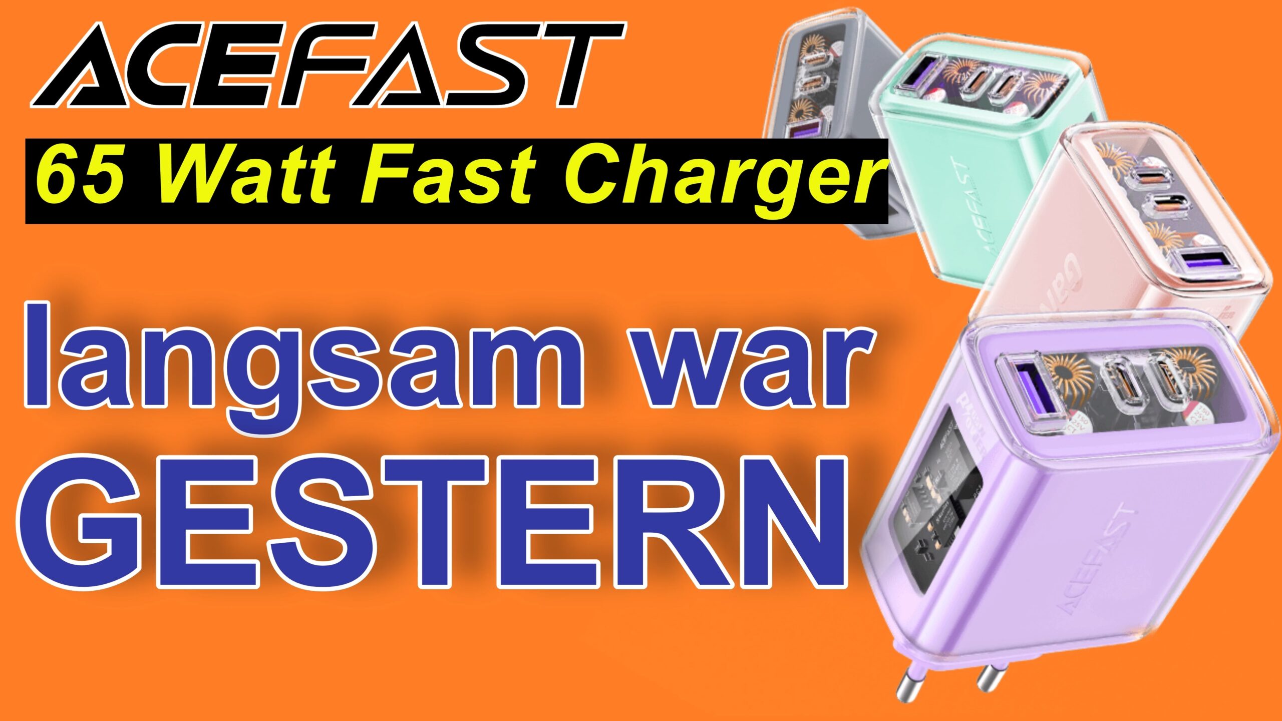 Gadget: Acefast Fast Charger - stylische 65 Watt