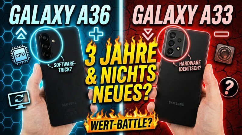 Samsung Galaxy A36 vs. Galaxy A33: 3 Generationen im Vergleich